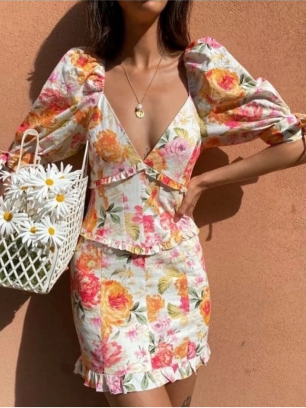 For Love & Lemons Julep linen-blend mini dress